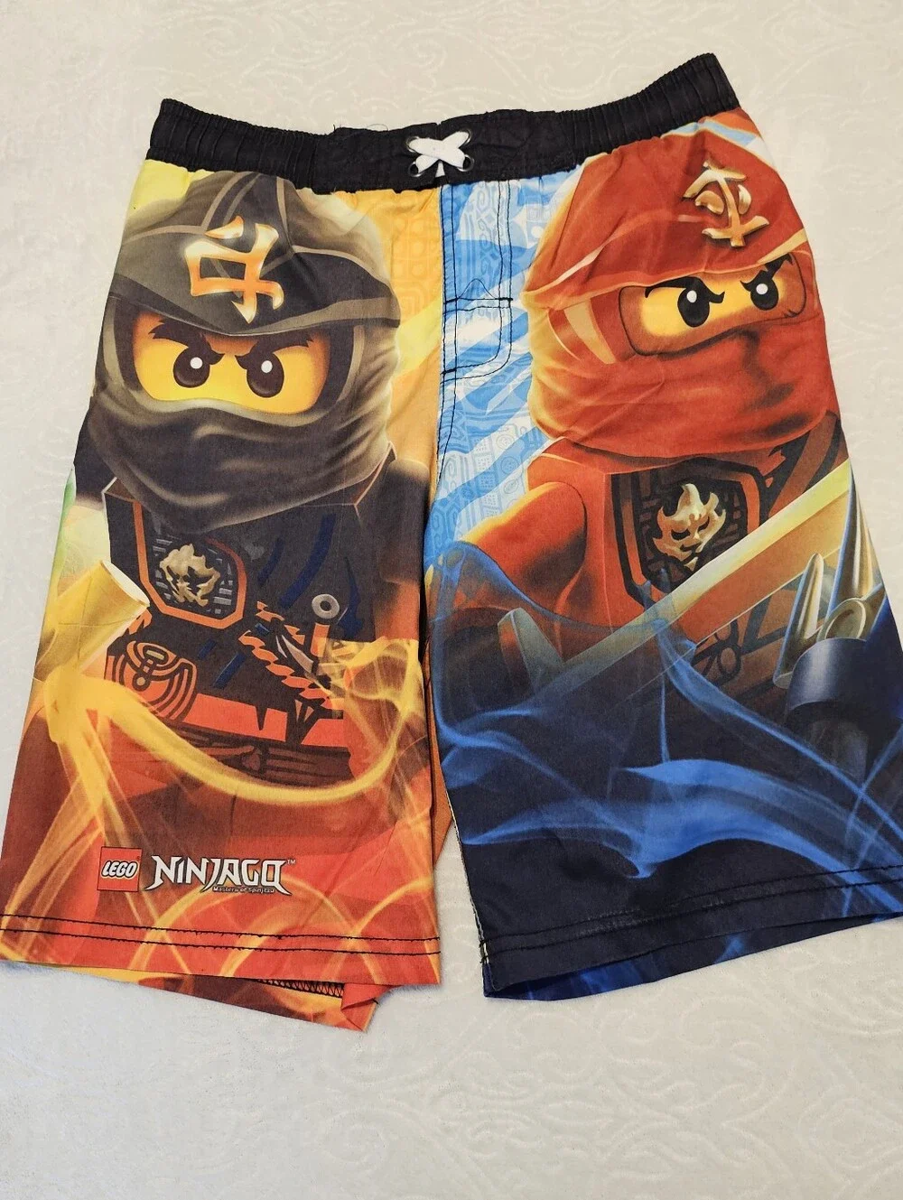 LEGO Ninjago Boys Swim Trunks Board Shorts – Size Boys 8 (M) – Kai, Jay, Lloyd,